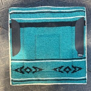 Teal and Black Western Saddle Pad